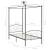 Cadru de pat cu baldachin, gri, 90 x 200 cm, metal GartenMobel Dekor