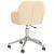 Scaune de bucătărie pivotante, 2 buc., crem, material textil GartenMobel Dekor