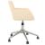 Scaune de bucătărie pivotante, 2 buc., crem, material textil GartenMobel Dekor