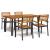Set mobilier de grădină, 5 piese, lemn masiv de acacia și metal GartenMobel Dekor
