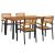 Set mobilier de grădină, 5 piese, lemn masiv de acacia și metal GartenMobel Dekor