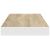 Rafturi perete suspendate 2 buc. alb/stejar 60x23,5x3,8 cm MDF GartenMobel Dekor