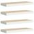 Rafturi perete suspendate 4 buc. alb/stejar 60x23,5x3,8 cm MDF GartenMobel Dekor