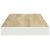 Rafturi perete suspendate 4 buc. alb/stejar 60x23,5x3,8 cm MDF GartenMobel Dekor