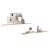 Rafturi perete suspendate 2 buc. stejar/alb 120x23,5x3,8 cm MDF GartenMobel Dekor