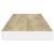 Rafturi perete suspendate 4 buc. stejar/alb 120x23,5x3,8 cm MDF GartenMobel Dekor