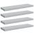 Rafturi de perete suspendate,4 buc,gri beton,80x23,5x3,8 cm,MDF GartenMobel Dekor