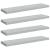 Rafturi perete suspendate 4 buc. gri beton 90x23,5x3,8 cm MDF GartenMobel Dekor