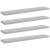 Rafturi perete suspendate 4 buc. gri beton 120x23,5x3,8 cm MDF GartenMobel Dekor