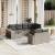 Set canapele de grădină cu perne 10 piese gri deschis poliratan GartenMobel Dekor
