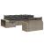 Set canapele de grădină cu perne 10 piese gri deschis poliratan GartenMobel Dekor