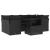 Set canapele de grădină cu perne, 7 piese, negru, poliratan GartenMobel Dekor