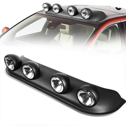 Ansamblu format din 4 proiectoare cu Led si Angel Eyes, montaj pe plafon sau capota, alimentare 12V, lungime 85cm, destinat vehiculelor Off-Road FAVLine Selection