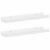 Rafturi de perete, 2 buc., alb extralucios, 40x9x3 cm GartenMobel Dekor