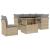 Set canapele de grădină cu perne, 6 piese, bej, poliratan GartenMobel Dekor