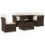 Set canapele de grădină cu perne, 6 piese, maro, poliratan GartenMobel Dekor