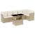 Set canapele de grădină, 7 piese, cu perne, bej, poliratan GartenMobel Dekor