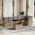 Set canapele de grădină, 7 piese, cu perne, bej, poliratan GartenMobel Dekor
