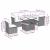 Set canapele de grădină cu perne, 7 piese, negru, poliratan GartenMobel Dekor