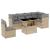 Set canapele de grădină, 7 piese, cu perne, bej, poliratan GartenMobel Dekor