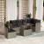 Set canapele de grădină cu perne, 7piese gri deschis poliratan GartenMobel Dekor