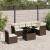 Set canapele de grădină cu perne, 7 piese, maro, poliratan GartenMobel Dekor