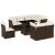 Set canapele de grădină cu perne, 9 piese, maro, poliratan GartenMobel Dekor