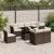 Set canapele de grădină cu perne, 9 piese, maro, poliratan GartenMobel Dekor