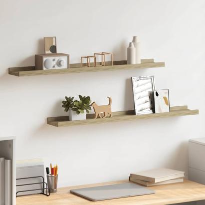 Rafturi de perete 2 buc. Stejar Sonoma 80x9x3 cm GartenMobel Dekor