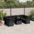 Set canapele de grădină cu perne, 10 piese, negru, poliratan GartenMobel Dekor