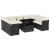 Set canapele de grădină cu perne, 10 piese, negru, poliratan GartenMobel Dekor