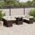 Set canapele de grădină cu perne, 11 piese, maro, poliratan GartenMobel Dekor