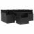 Set canapele de grădină cu perne, 7 piese, negru, poliratan GartenMobel Dekor
