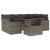 Set canapele de grădină, 7 piese, cu perne, gri, poliratan GartenMobel Dekor