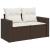 Set canapele de grădină cu perne, 7 piese, maro, poliratan GartenMobel Dekor