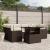 Set canapele de grădină cu perne, 7 piese, maro, poliratan GartenMobel Dekor