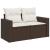 Set canapele de grădină cu perne, 9 piese, maro, poliratan GartenMobel Dekor