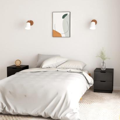 Dulapuri noptieră, 2 buc., negru, 40x40x50 cm, lemn prelucrat GartenMobel Dekor