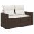 Set canapele de grădină cu perne, 6 piese, maro, poliratan GartenMobel Dekor