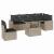 Set canapele de grădină cu perne, 7piese gri deschis poliratan GartenMobel Dekor
