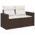 Set canapele de grădină cu perne, 7 piese, maro, poliratan GartenMobel Dekor