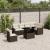 Set canapele de grădină cu perne, 7 piese, maro, poliratan GartenMobel Dekor