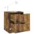 Noptiere, 2 buc., stejar afumat, 40x40x50 cm, lemn prelucrat GartenMobel Dekor