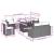 Set canapele de grădină, 9 piese, cu perne, bej, poliratan GartenMobel Dekor