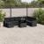 Set mobilier de grădină cu perne, 9 piese, negru, poliratan GartenMobel Dekor