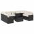 Set canapele de grădină cu perne, 10 piese, negru, poliratan GartenMobel Dekor