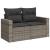 Set mobilier de grădină cu perne, 10 piese, gri, poliratan GartenMobel Dekor
