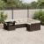 Set canapele de grădină cu perne, 10 piese, maro, poliratan GartenMobel Dekor