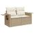 Set canapele de grădină, 9 piese, cu perne, bej, poliratan GartenMobel Dekor