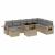 Set canapele de grădină, 9 piese, cu perne, bej, poliratan GartenMobel Dekor